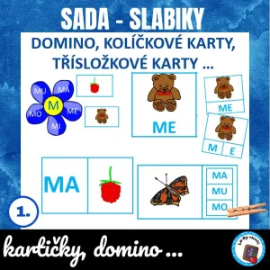 SADA - slabiky s písmeny S, M, L, T, P, J