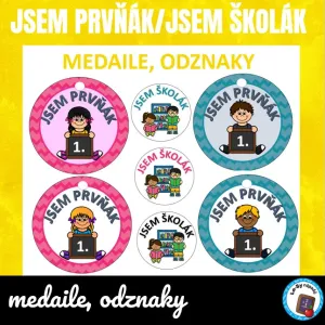 Jsem prvňák - medaile a odznaky