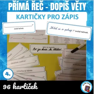 Přímá řeč - dopiš věty