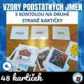 Vzory podst. jmen, rod střední - kartičky se sebekontrolou