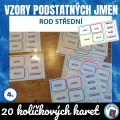 Vzory podst. jmen, rod střední - kolíčkové karty, náhled 1