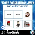 Vzory podst jmen, rod mužský - pexeso, náhled 1