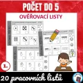 Počet do 5 - ověřovací listy