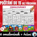 Počítání do 15 s omalovánkou - farma, náhled 1