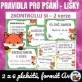Pravidla pro psaní - lišky
