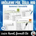Určujeme pád, číslo a rod podstatných jmen, náhled 1