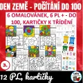 Den Země - počítání do 100 s omalovánkou