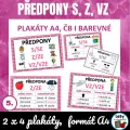 Předpony s, z, vz - plakáty