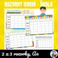 Rozvrhy hodin - škola, zdarma