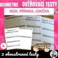 Geometrie  - ověřovací testy za 2. ročník, zdarma