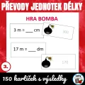 Převody jednotek délky - hra bomba, náhled 1