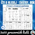 Čti a hledej - svátky, rok, čtení s porozuměním