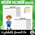 Měsíční kalendář 2025/2026, zdarma