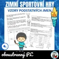Zimní sportovní hry - vzory podstatných jmen, zdarma