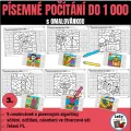 Písemné počítání do 1 000 s omalovánkou