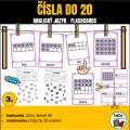 AJ: Čísla do 20 - flashcards, náhled 1