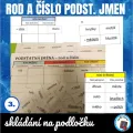 Rod a číslo podstatných jmen - třídění, náhled 1