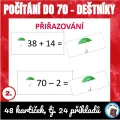 Počítání do 70 - deštníky, náhled 1