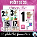 SADA plakátů s čísly 1 až 20