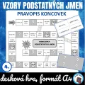 Pravopis koncovek podstatných jmen - desková hra, náhled 1