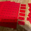 Materiál Počítání do 100 - oboustranné kartičky 5 (sčítání a odčítání dvojciferných čísel) použitý ve třídě